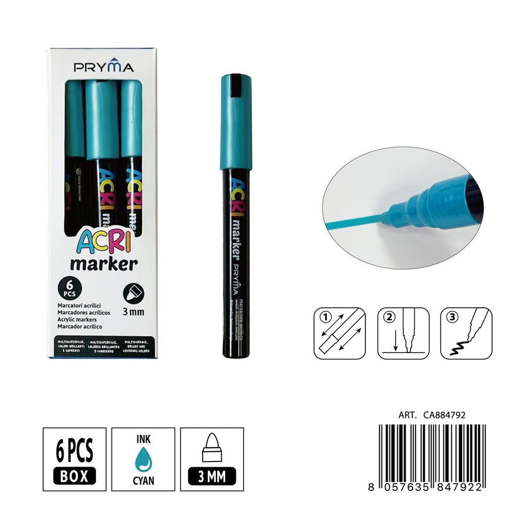 Rotulador acrílico PRYMA de 3 mm - Herramientas artísticas