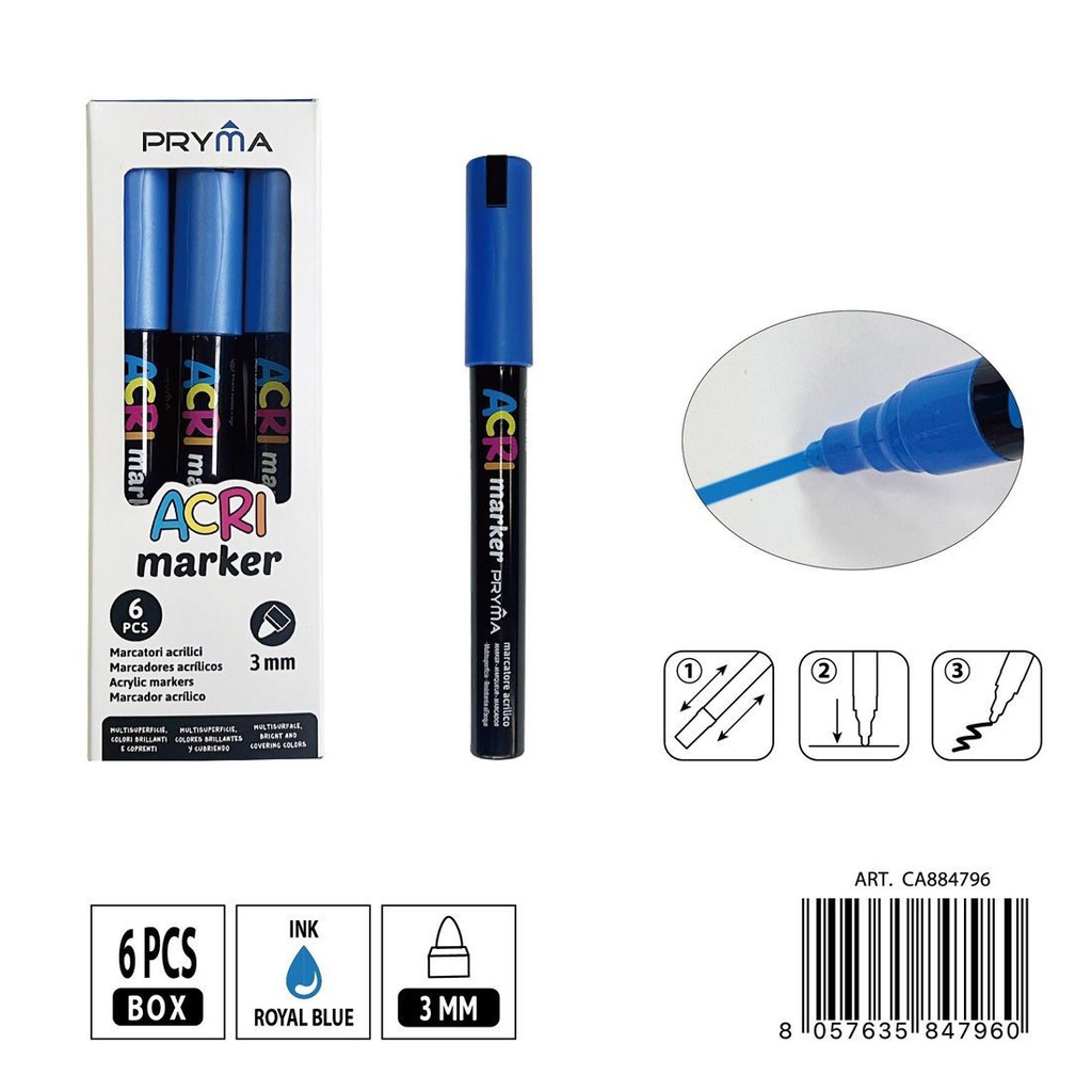 Rotulador acrílico PRYMA de 3 mm - Herramientas artísticas