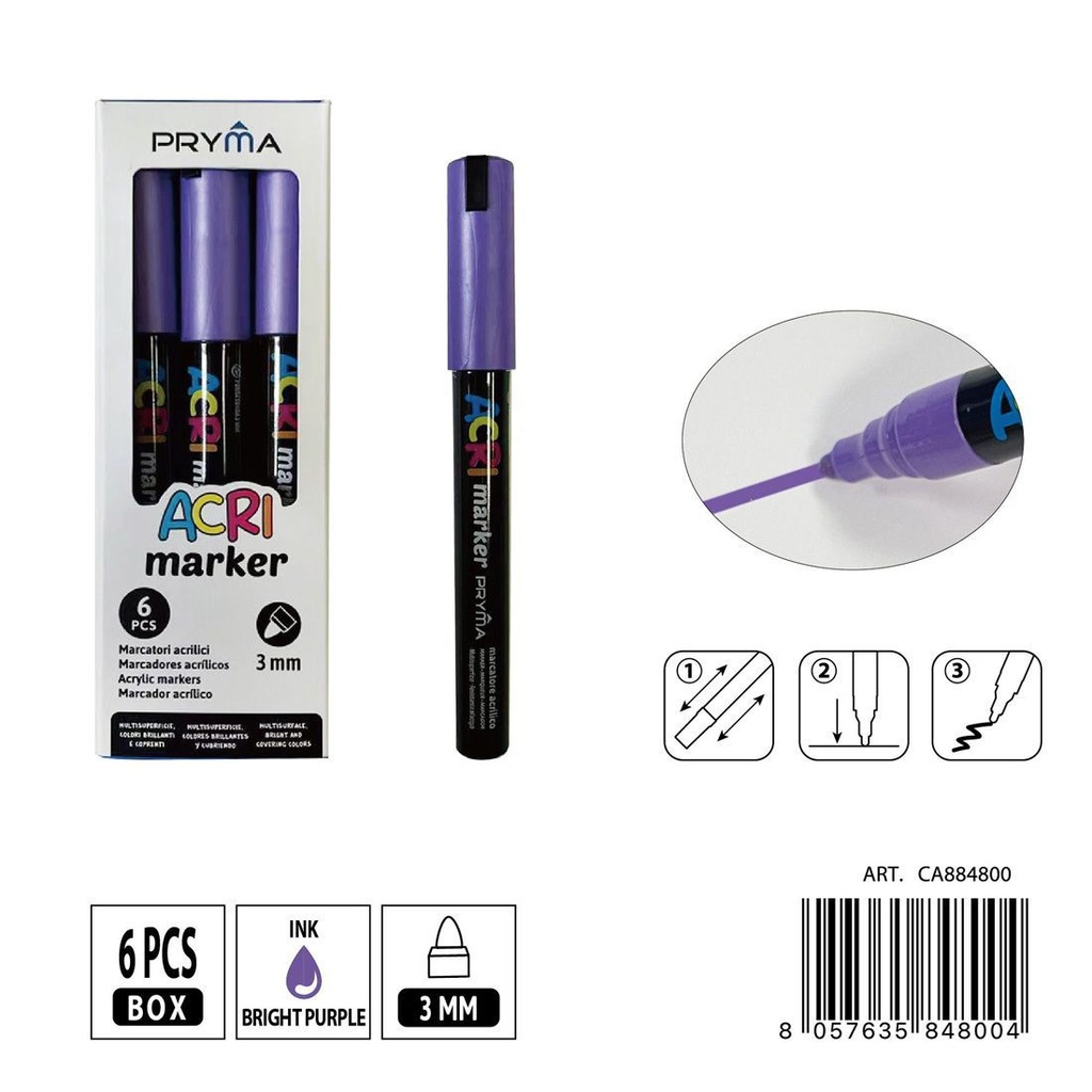 Rotulador acrílico PRYMA de 3 mm - Herramientas artísticas