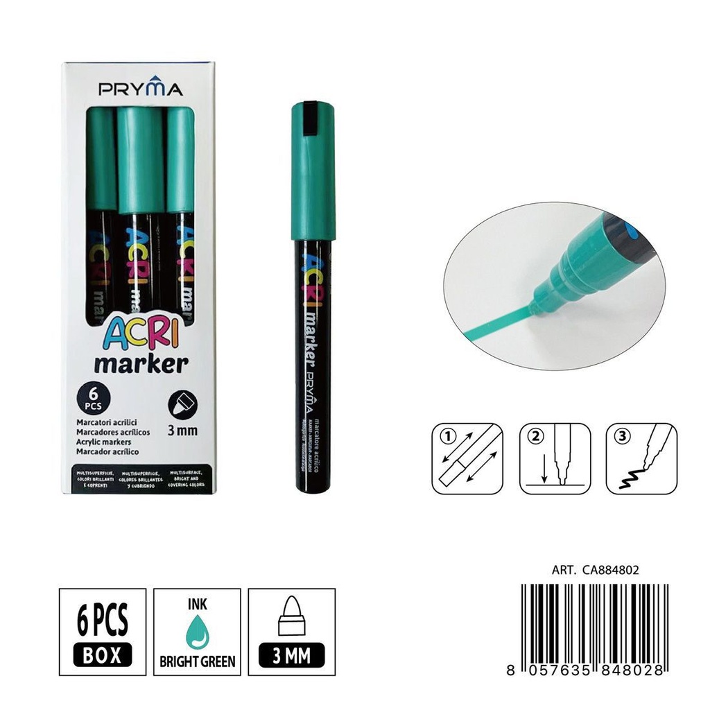 Rotulador acrílico PRYMA de 3 mm - Herramientas artísticas