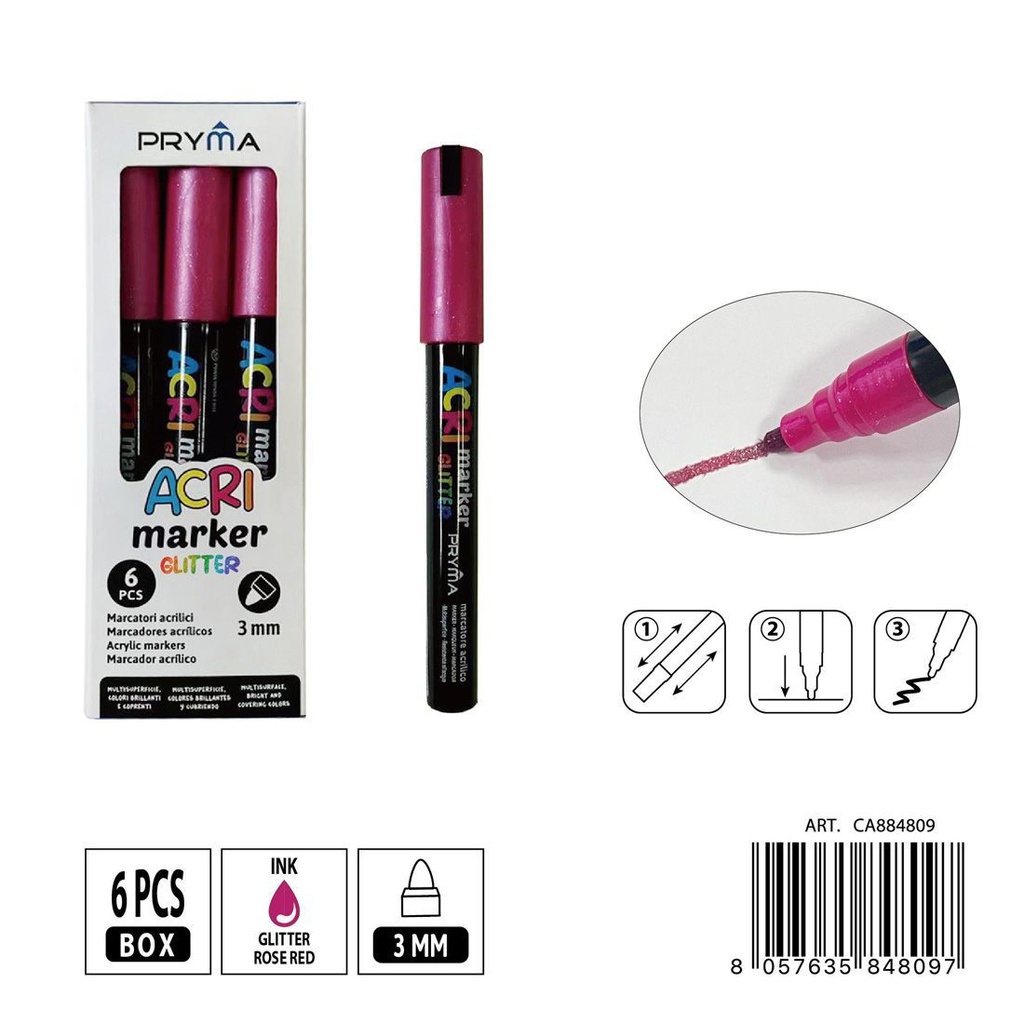 Rotulador acrílico PRYMA de 3 mm - Herramientas artísticas