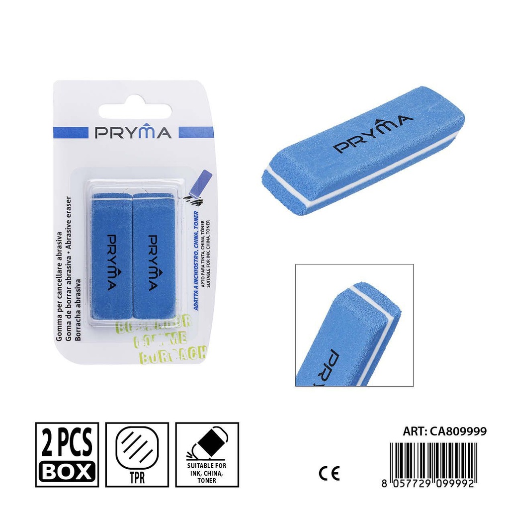 Goma de borrar suave PRYMA de 5.6x1.9x0.8 cm - Artículo de papelería escolar