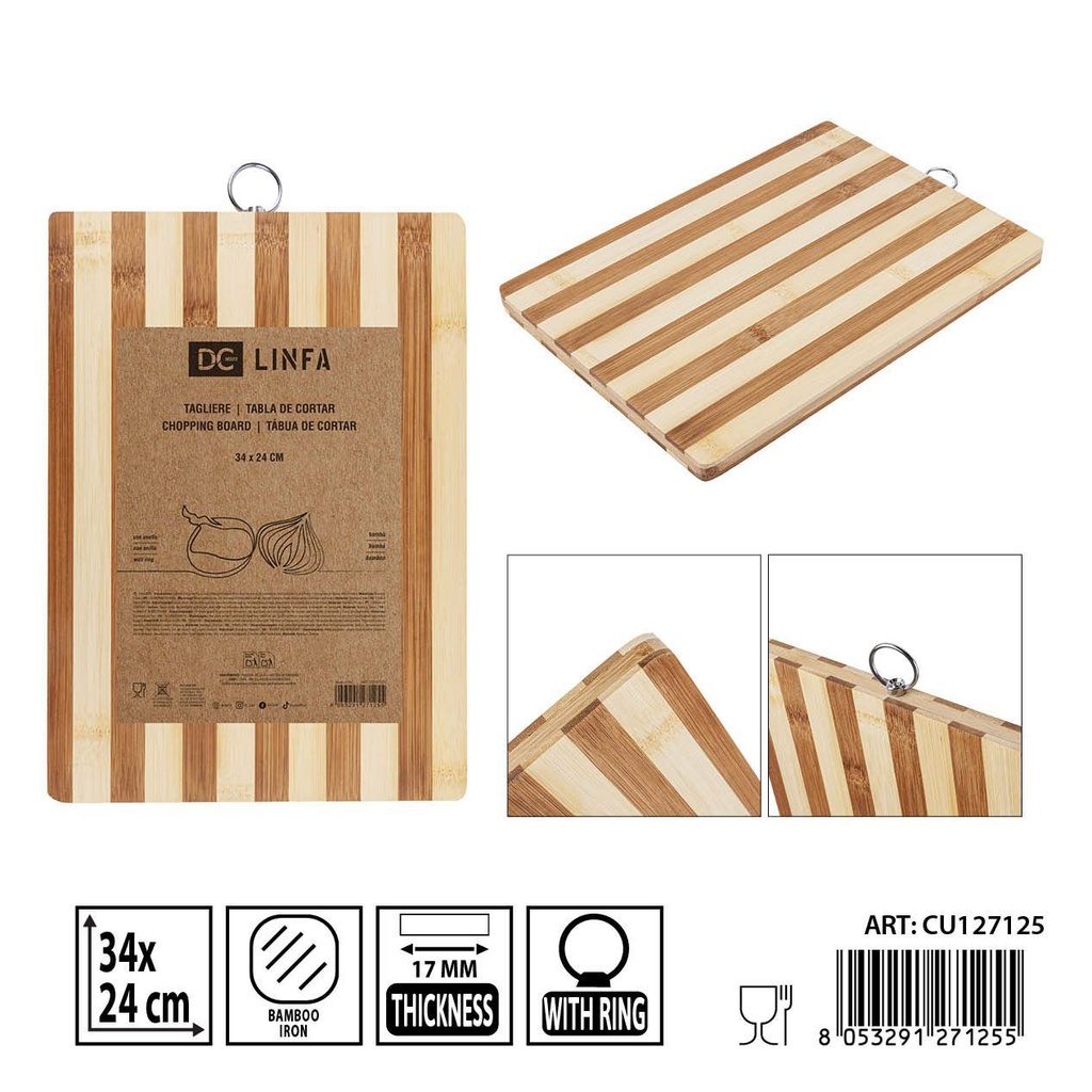 Tabla de cortar de bambú DC CASA 34x24cm - Accesorios de cocina