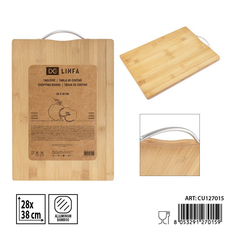 Bandeja de bambú para pizza 28x38 cm - Accesorios de cocina y utensilios para servir