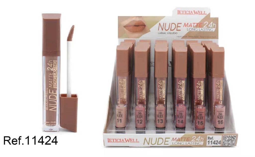 Brillo labial nude matte 24h 24 u - Cosméticos y labiales de larga duración