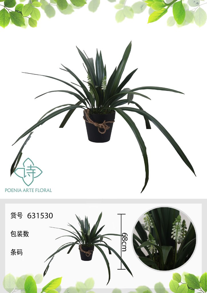 Maceta suspendida de flores artificiales 68 cm con 30 piezas - Novedades en decoración 