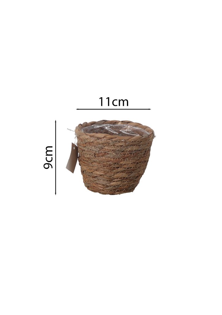 Macetero de fibras naturales D11cm - Jardinería decorativa
