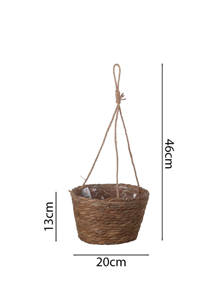 Macetero colgante de fibras naturales D20cm - Jardinería decorativa