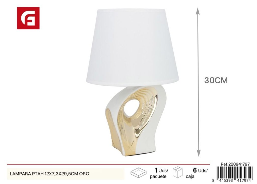 Lámpara de mesa dorada 12*7.3*29.5 cm - Iluminación y lámparas de mesilla