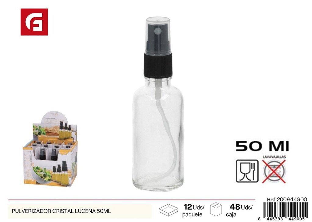 Pulverizador de cristal Lucena 50ml - Envases para cocina
