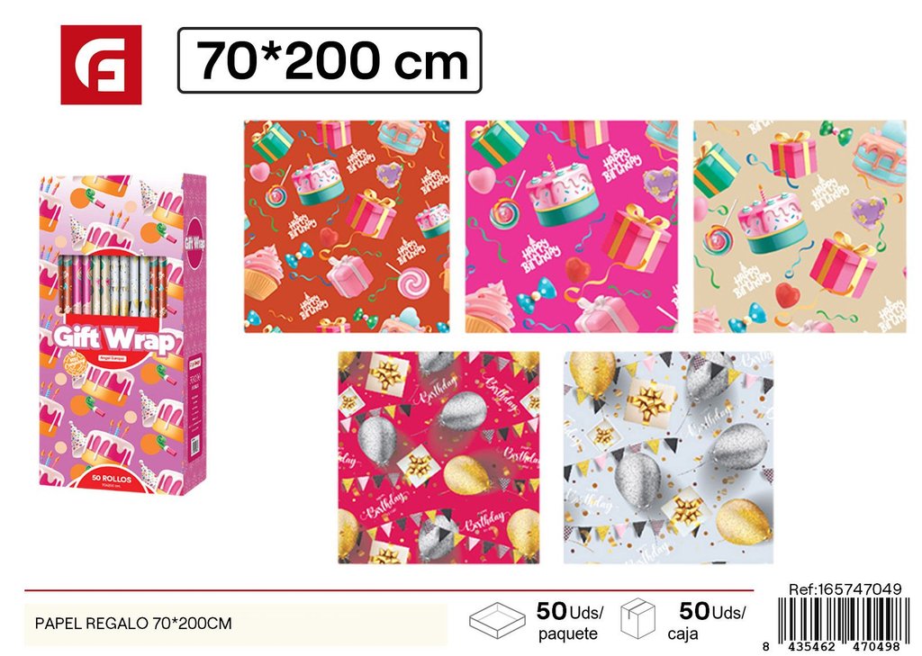 Papel regalo 70x200 cm - Material para regalos