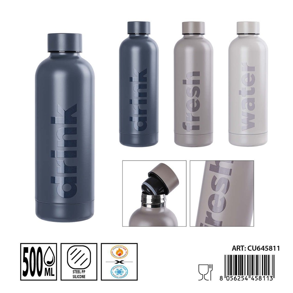 Botella térmica de acero de 500 ml - Accesorios de cocina y termos