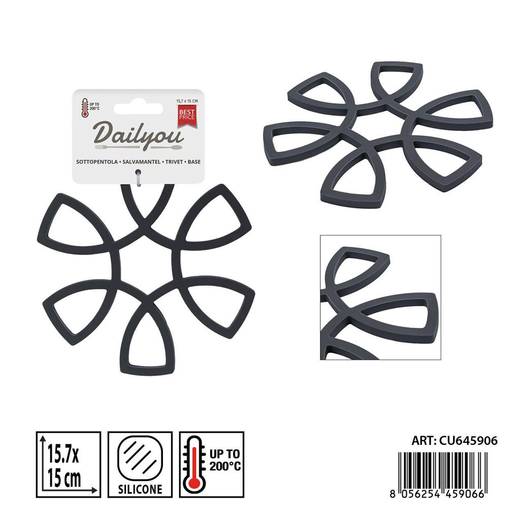Salvamantel de silicona forma simple 15.7x15 cm DC CASA - Accesorio de cocina funcional