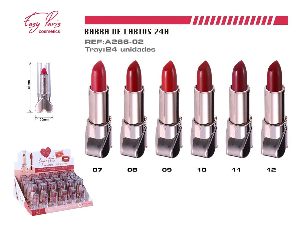 Lápiz labial 24h 24/u - Labiales de larga duración