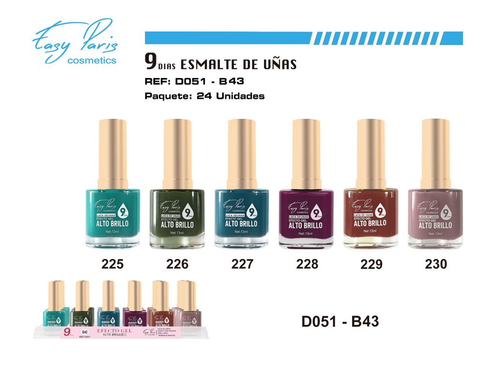 Laca de uñas 9 días 24/u - Esmaltes de uñas