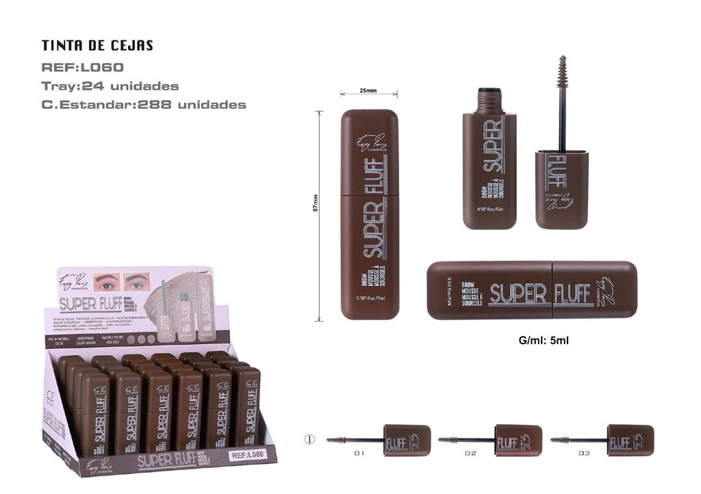 Tinta de cejas 24/u - Lápiz y polvo para cejas