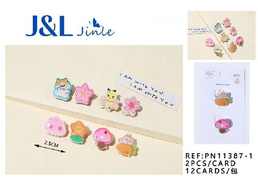 Pack de 2 pinzas niñas 12/u - Mini pinzas