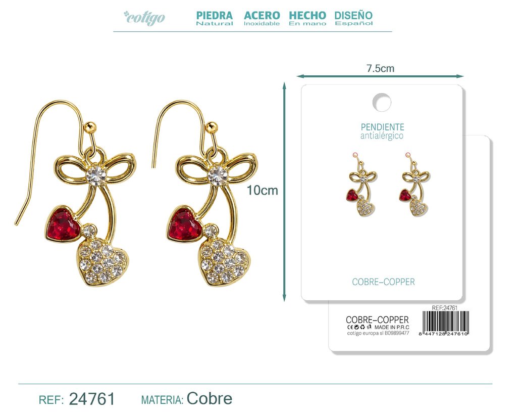 Pendiente de fresa - Accesorios de bisutería de frutas
