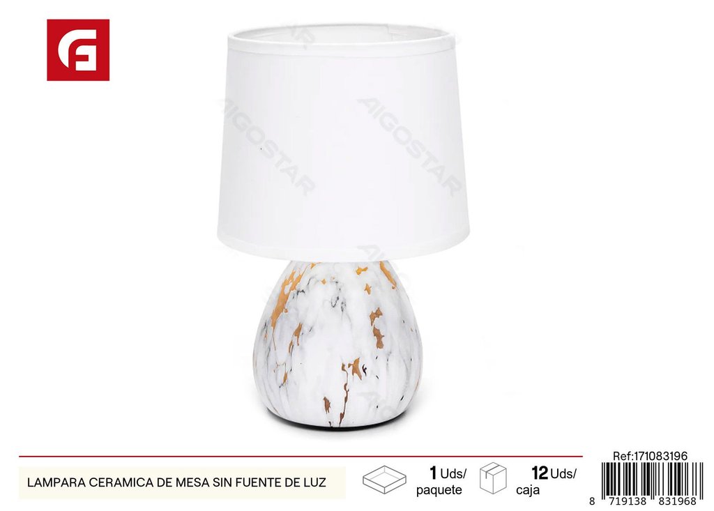 Lámpara de mesa de cerámica sin fuente de luz - Iluminación para el hogar
