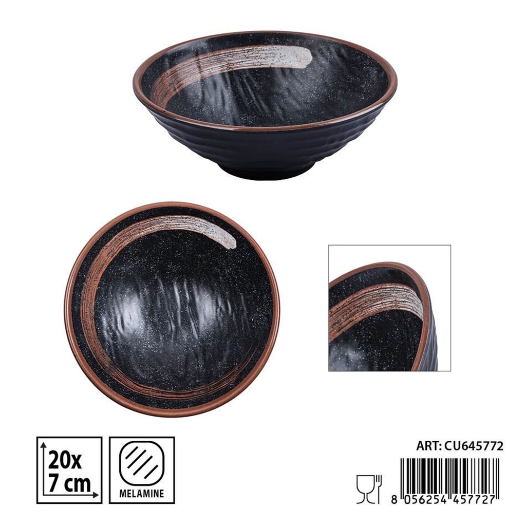 Plato de melamina 20X7CM - Accesorios de cocina y vajilla