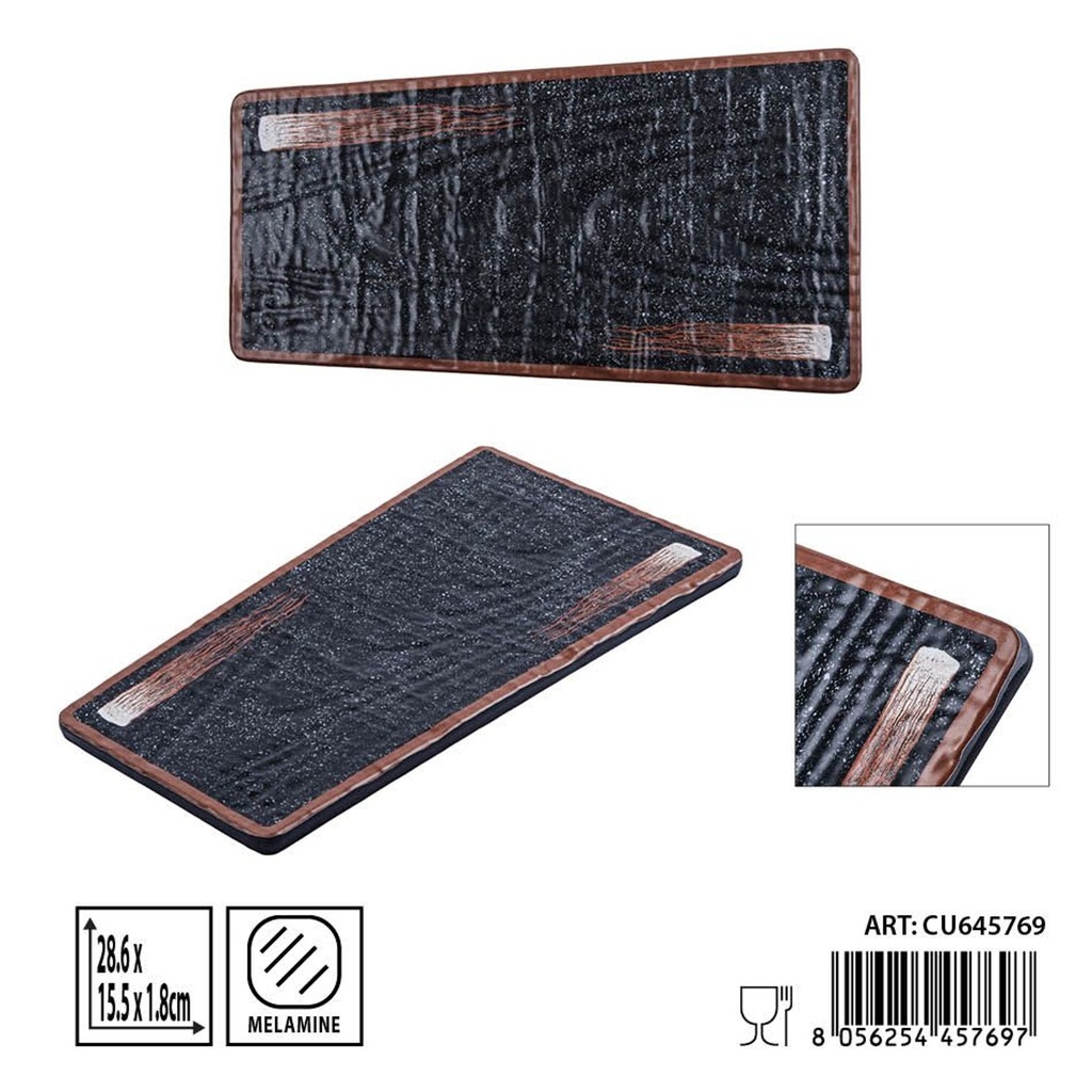 Plato de melamina 11 pulgadas 28.6X15.5X1.8 cm - Accesorios de cocina