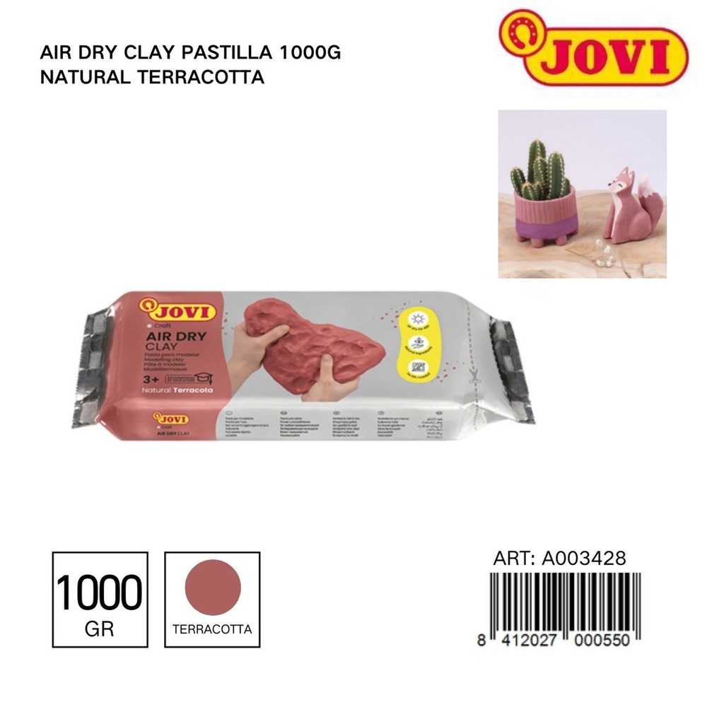 Pasta de modelar JOVI 1000 g Terracota - Artículos de manualidades y modelado