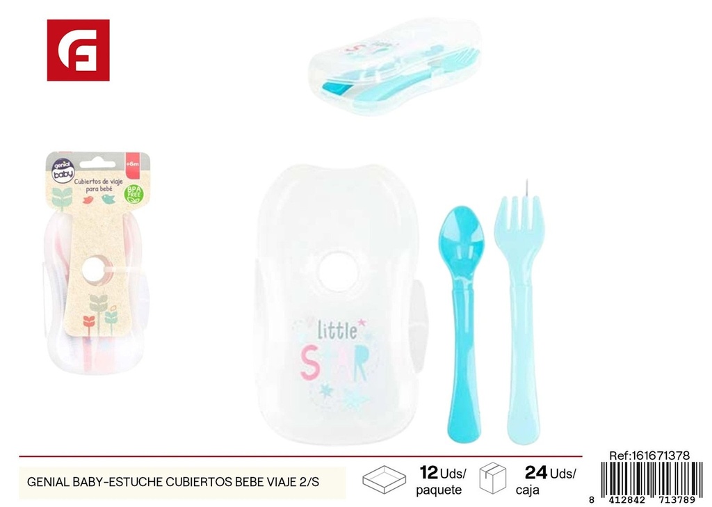 Estuche de cubiertos para bebe de viaje - Genial Baby