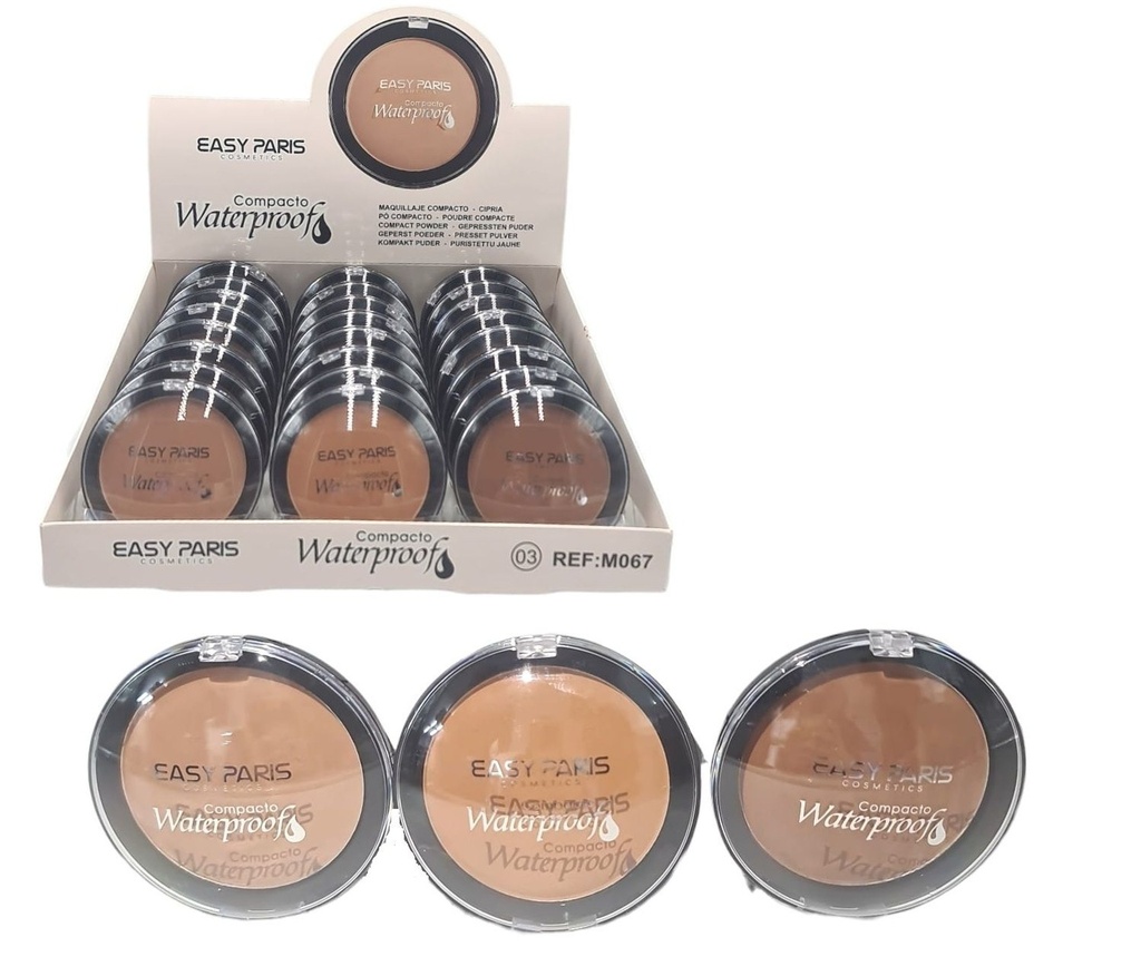 Maquillaje compacto polvo fino waterproof 24/U - Cosméticos