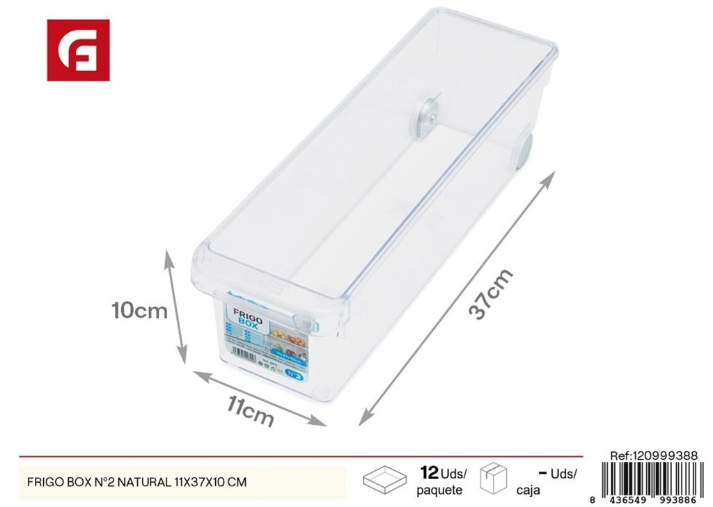 Frigo Box Nº2 natural 11x37x10 cm - Organizadores de frigorífico y almacenamiento