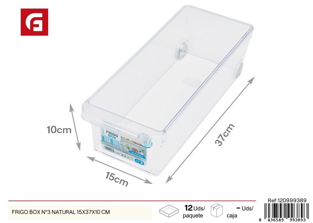 Frigo Box Nº3 natural 15x37x10 cm - Organizadores de frigorífico y almacenamiento