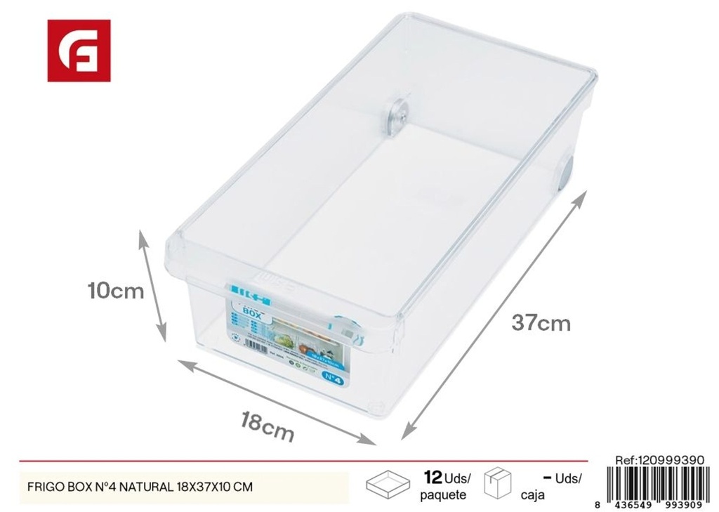 Frigo Box Nº4 natural 18x37x10 cm - Organizadores de frigorífico y almacenamiento