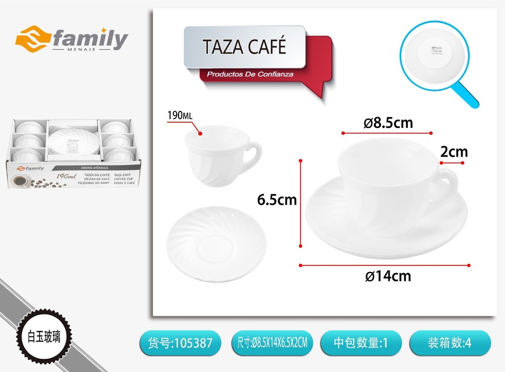 Taza de café 8.5x6.5 cm - Accesorios de café