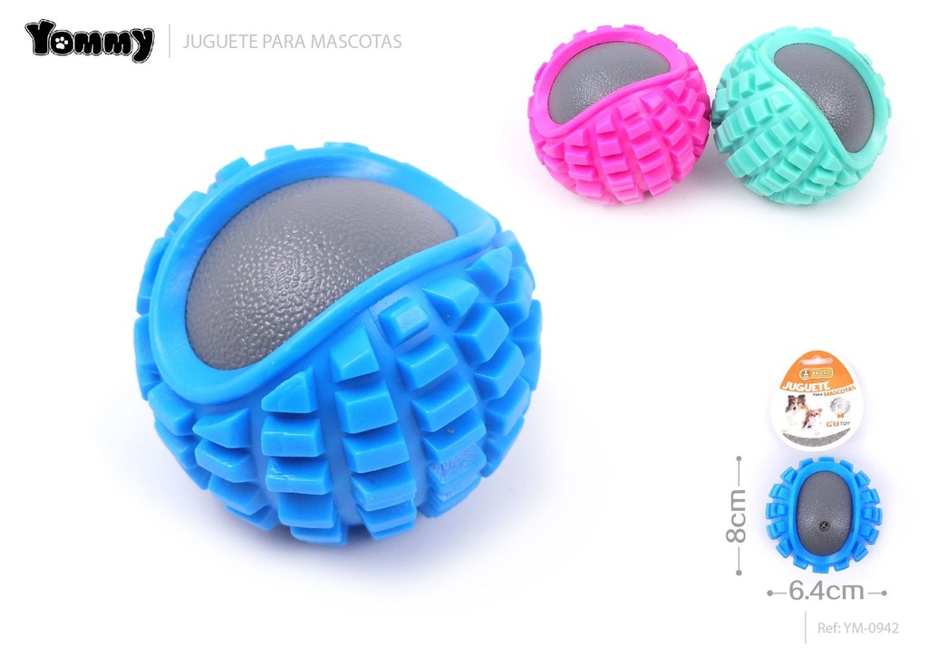 Juguete de goma para mascotas grande 8x6.4 cm - Accesorios para mascotas