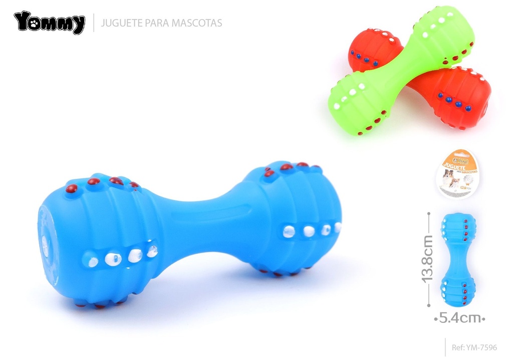 Juguete de vinilo mancuerna 13.8*5.4 cm - Juguetes para mascotas
