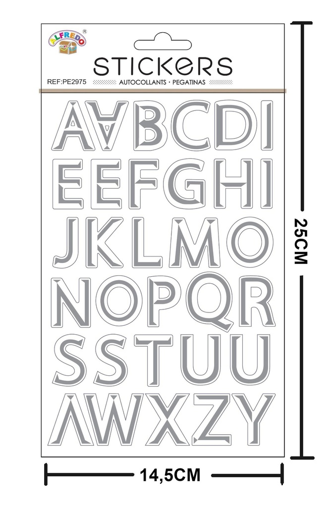 Stickers decorativos "Letras blancas" 14,5x25 cm - Pegatinas infantiles decorativas