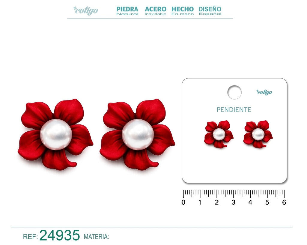 Pendiente de flor - Joyería y accesorios