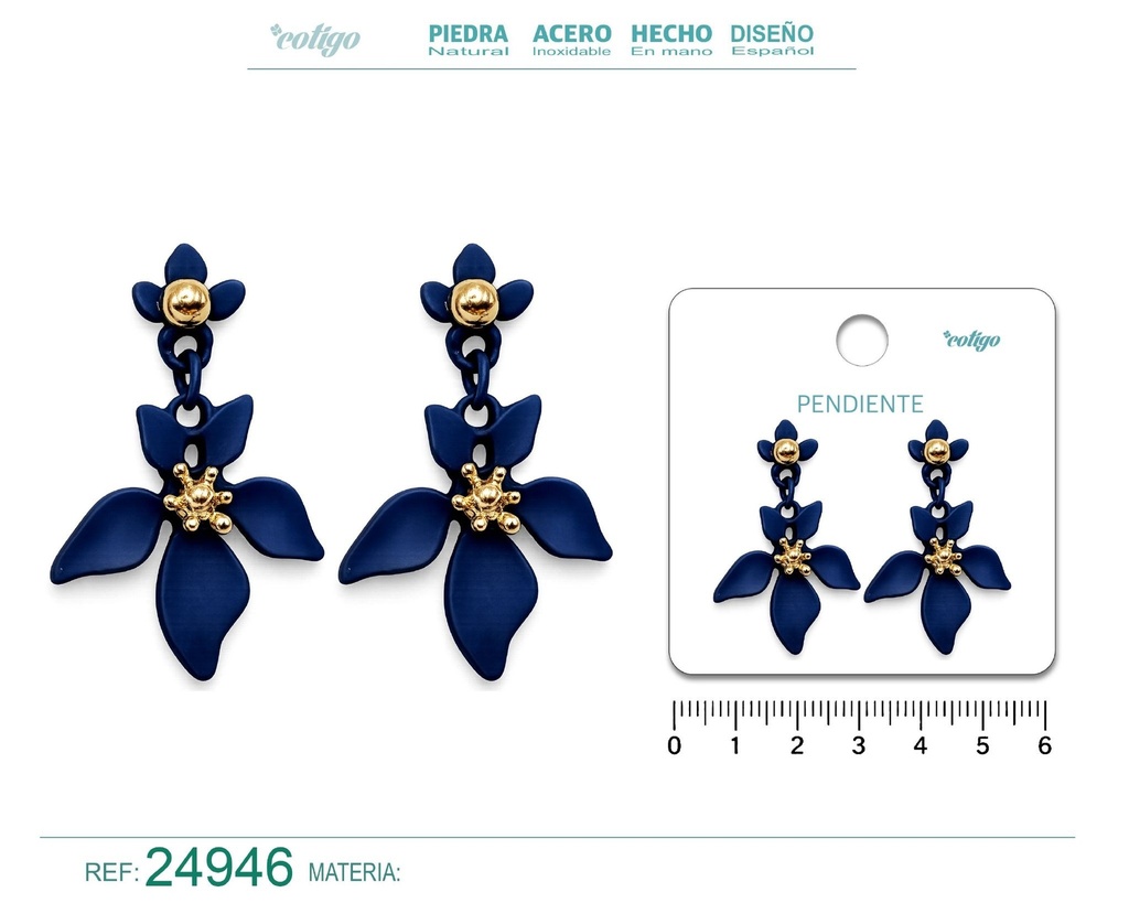 Pendiente de flor - Joyería y accesorios