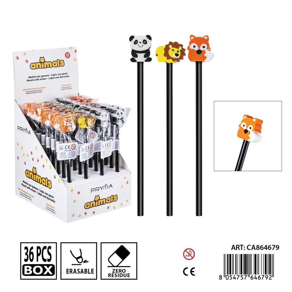 Lápiz con goma 17.5 + 2.5 cm - Herramientas de escritura y lápices