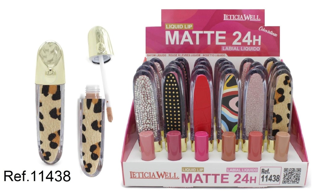 Líquido labial mate 24 horas (24 unidades) - Maquillaje labial de larga duración