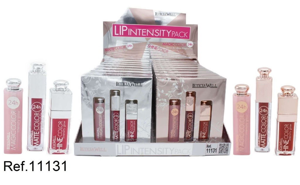 Pack lip intensity 3 piezas (16 unidades) - Set de brillos labiales