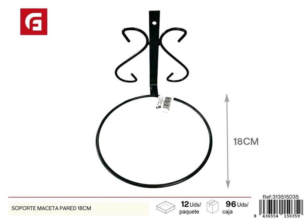 Sitio para macetas de pared 18 cm - Soportes para macetas