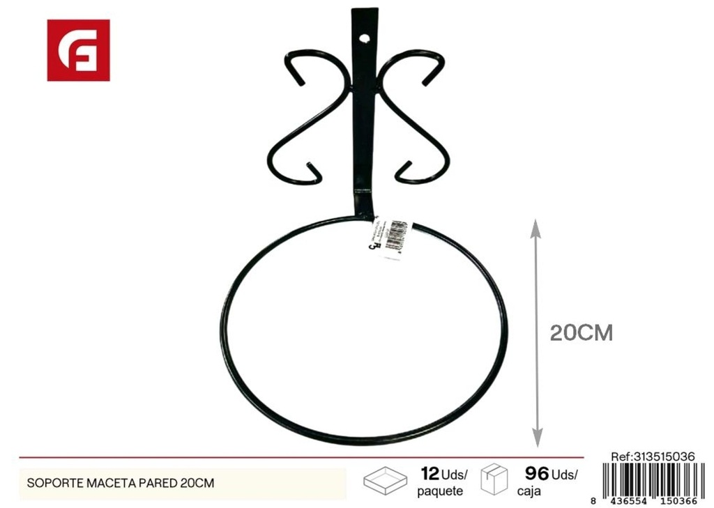 Sitio para macetas de pared 20 cm - Soportes para macetas