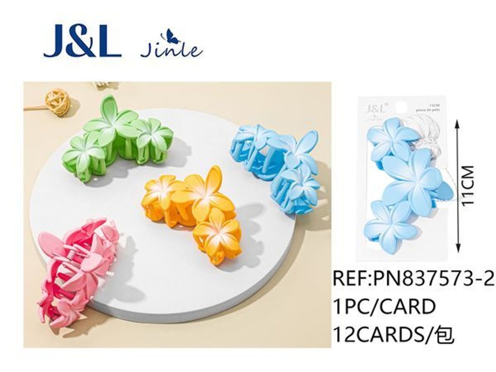 Pinza de pelo flor 11 cm 12 uds - Accesorios para el cabello