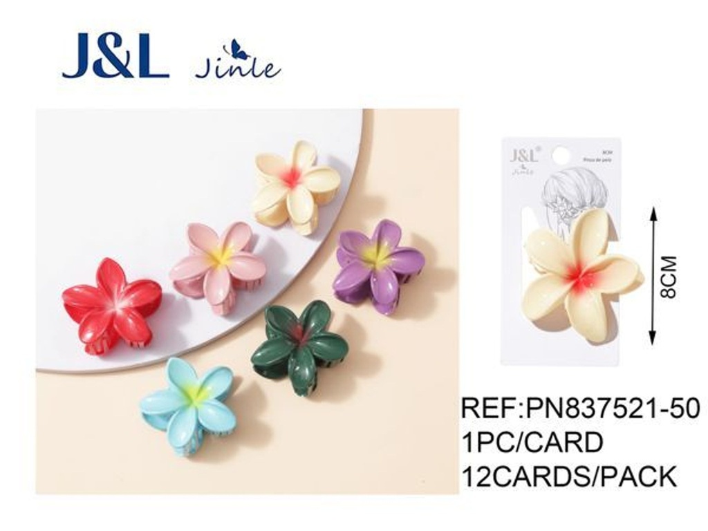 Pinza de pelo flor 8 cm 12 uds - Accesorios para el cabello