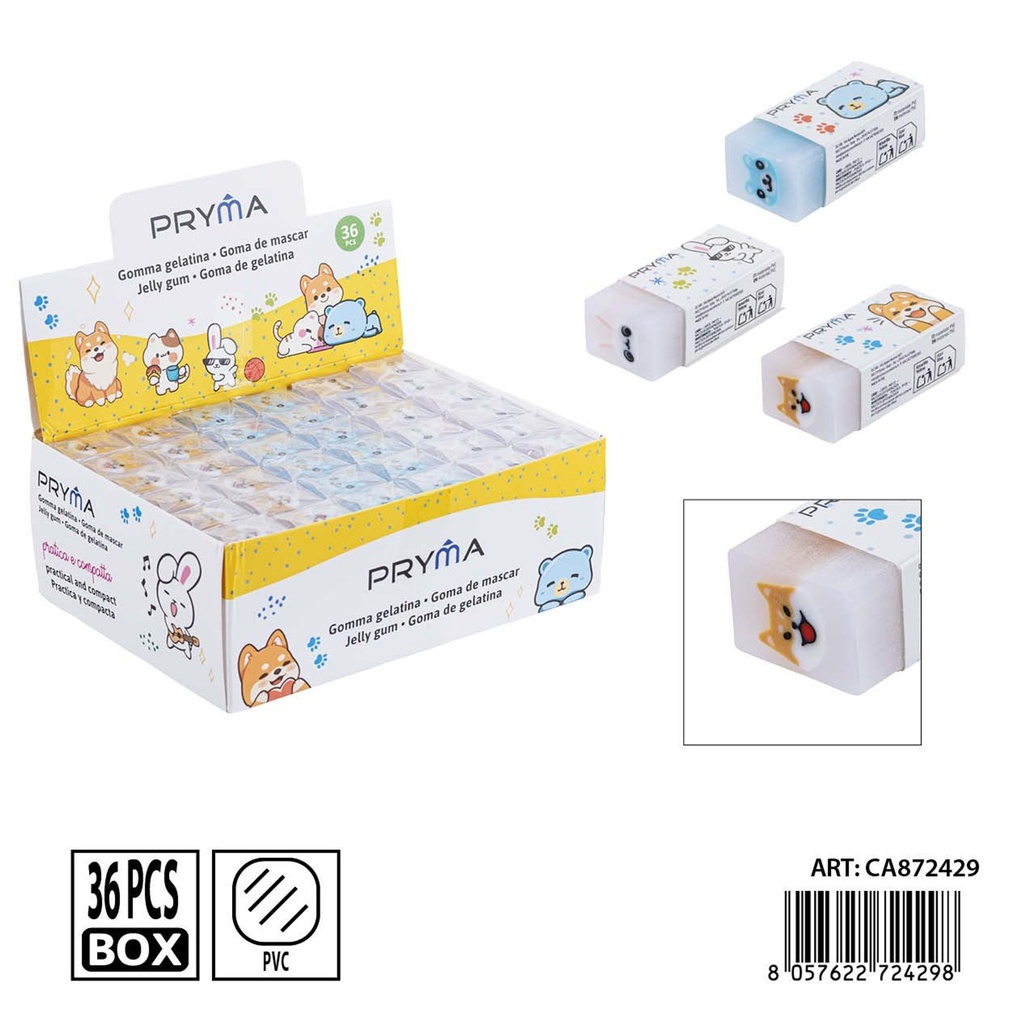 Goma de borrar PRYMA en forma de animales 4.5x2x1.5 cm - Papelería y borradores