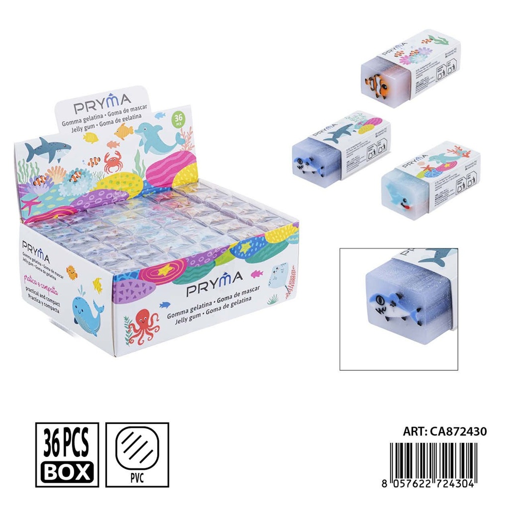 Goma de borrar PRYMA en forma de océano 4.5x2x1.5 cm - Papelería y borradores