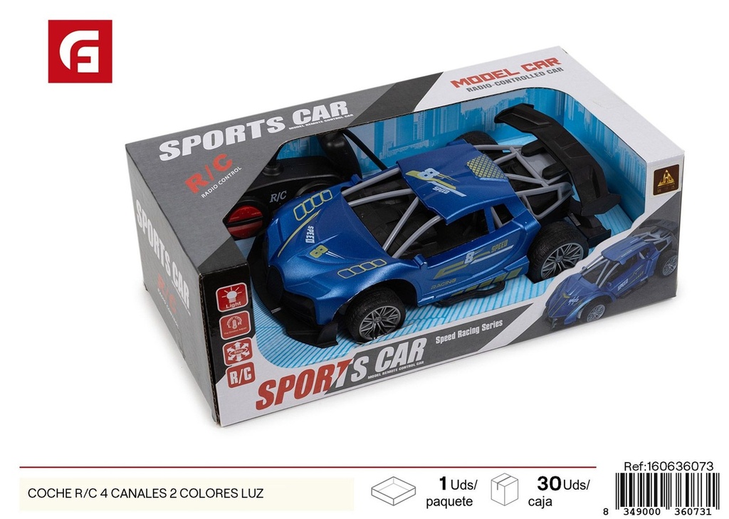Coche R/C 4 canales con luz - Juguetes de vehículos a control remoto