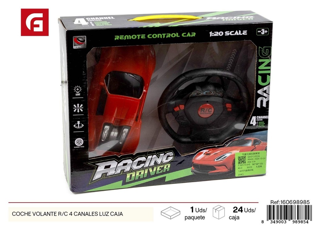 Coche volador R/C 4 canales con luz en caja - Juguetes de vehículos futuristas