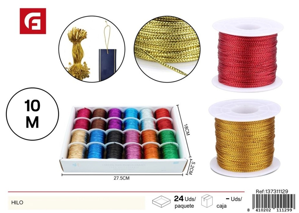 Hilo dorado - Accesorios de costura y manualidades