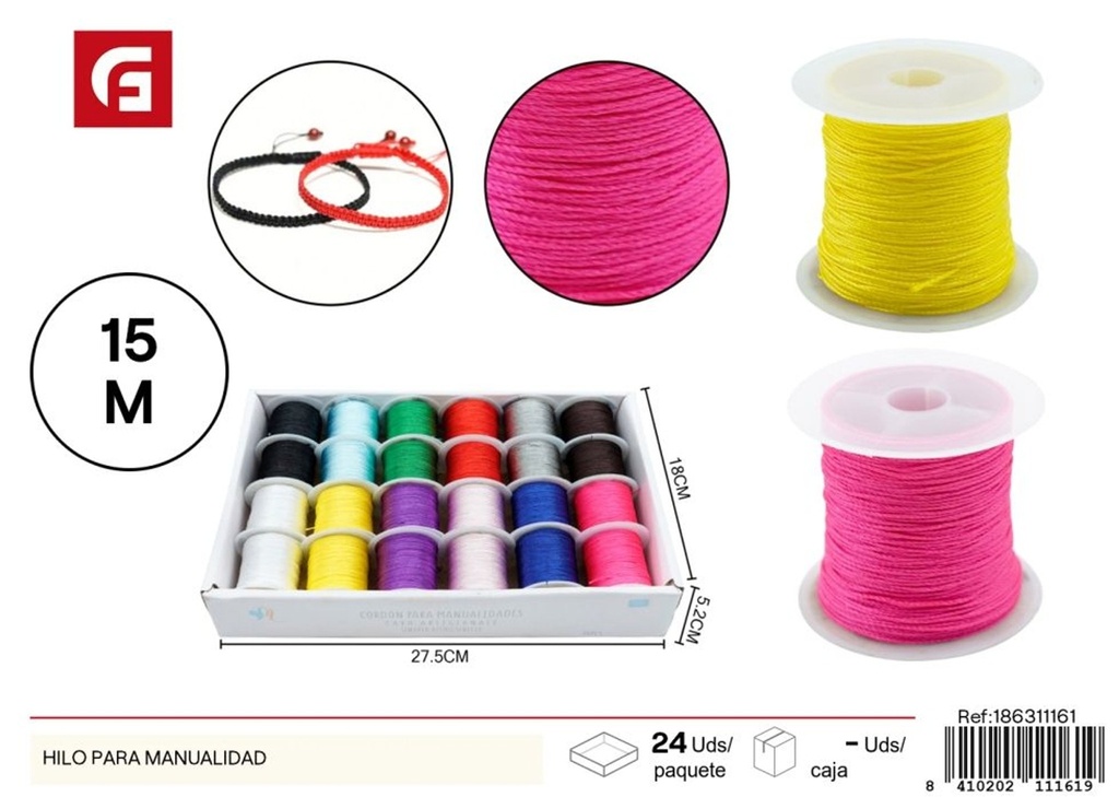 Hilo perla para manualidades 25M - Accesorios de costura y manualidades